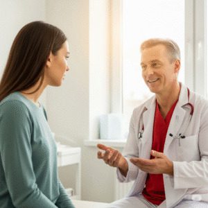 Doctor Consultation at Home with Patient